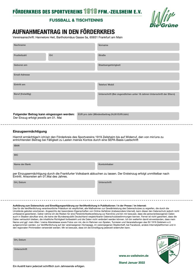 Aufnahmeantrag als PDF